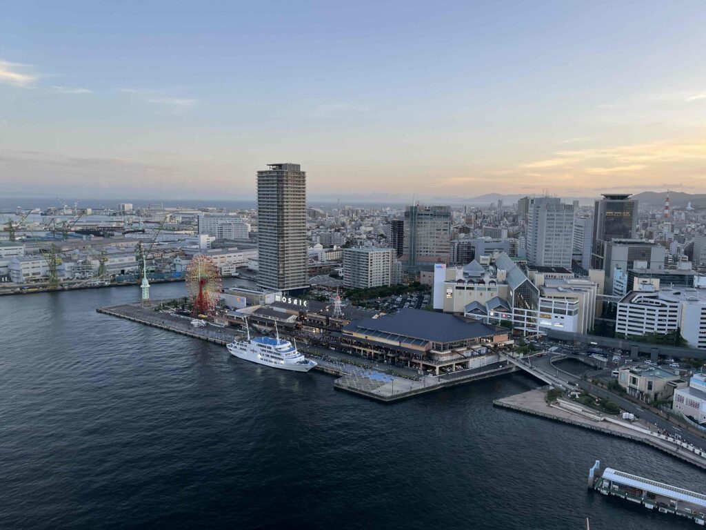 神戸ポートタワー屋上からの景色写真