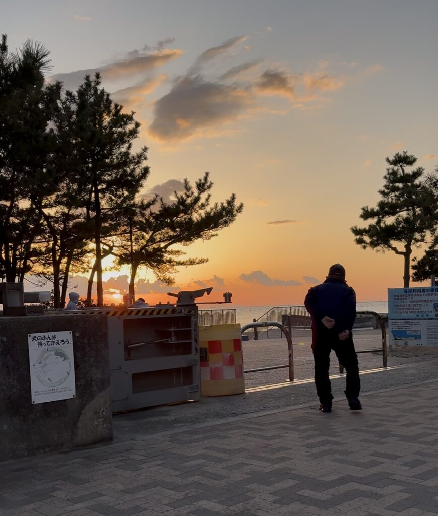 林崎松江海岸の夕日