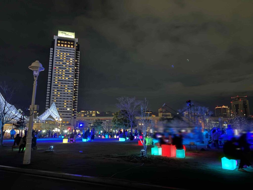 神戸メリケンクリスマス光る椅子