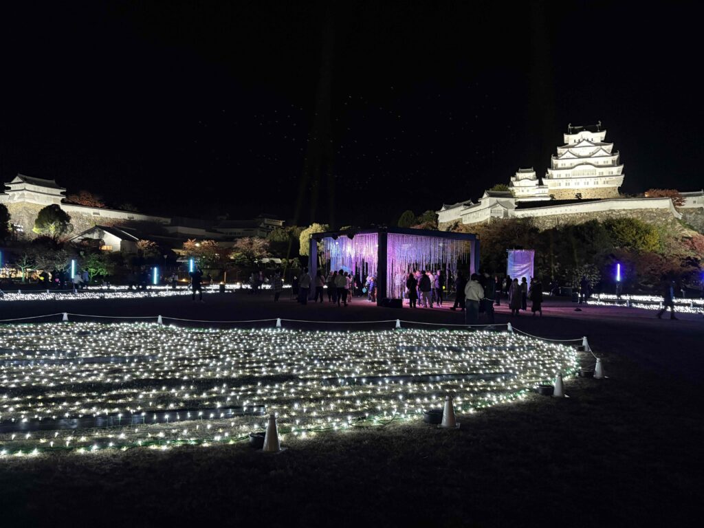姫路城ライトアップPrism Garden